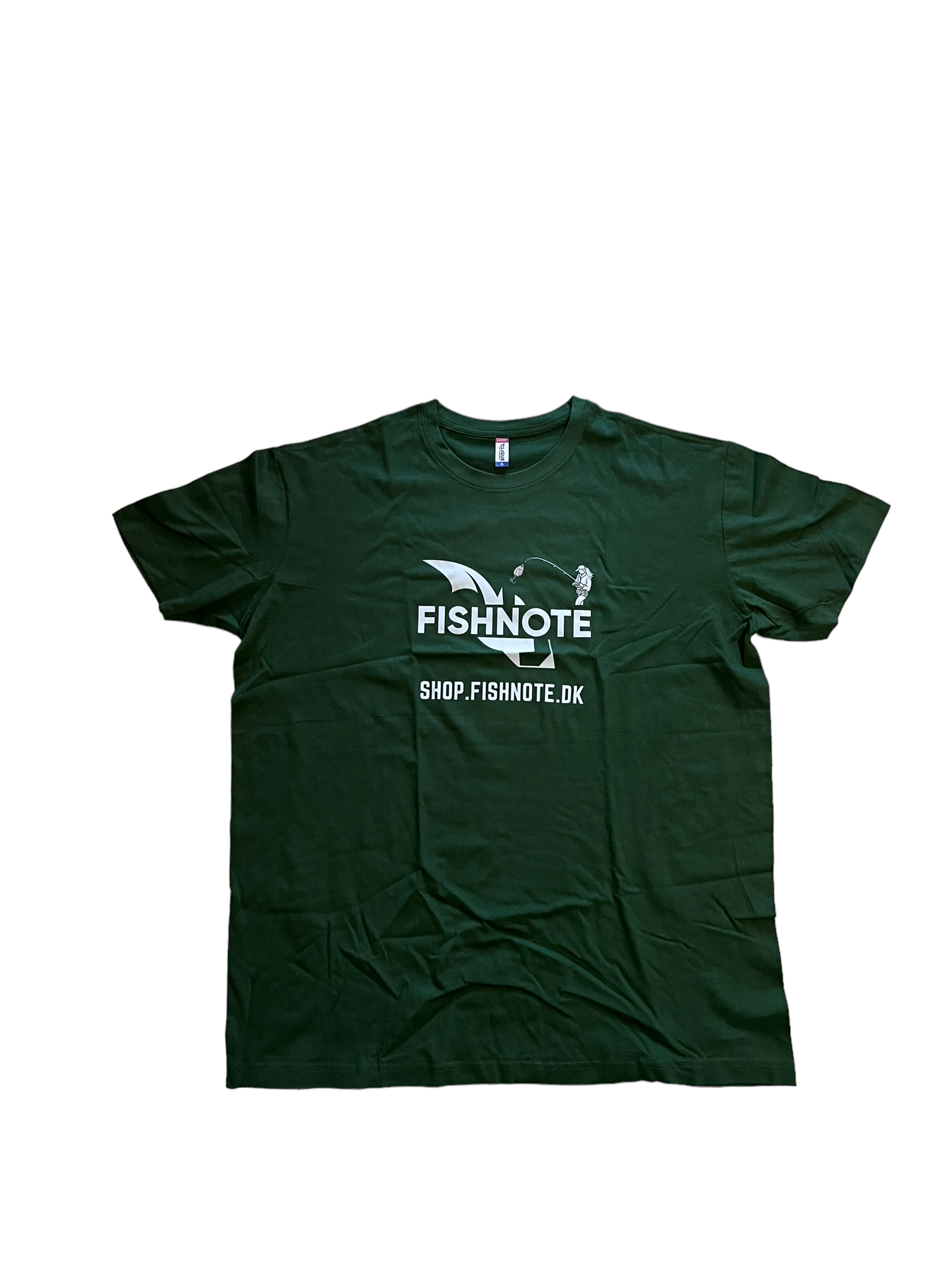 Fishnote T-shirt i Mørkegrøn - Fantastisk Tilbud!