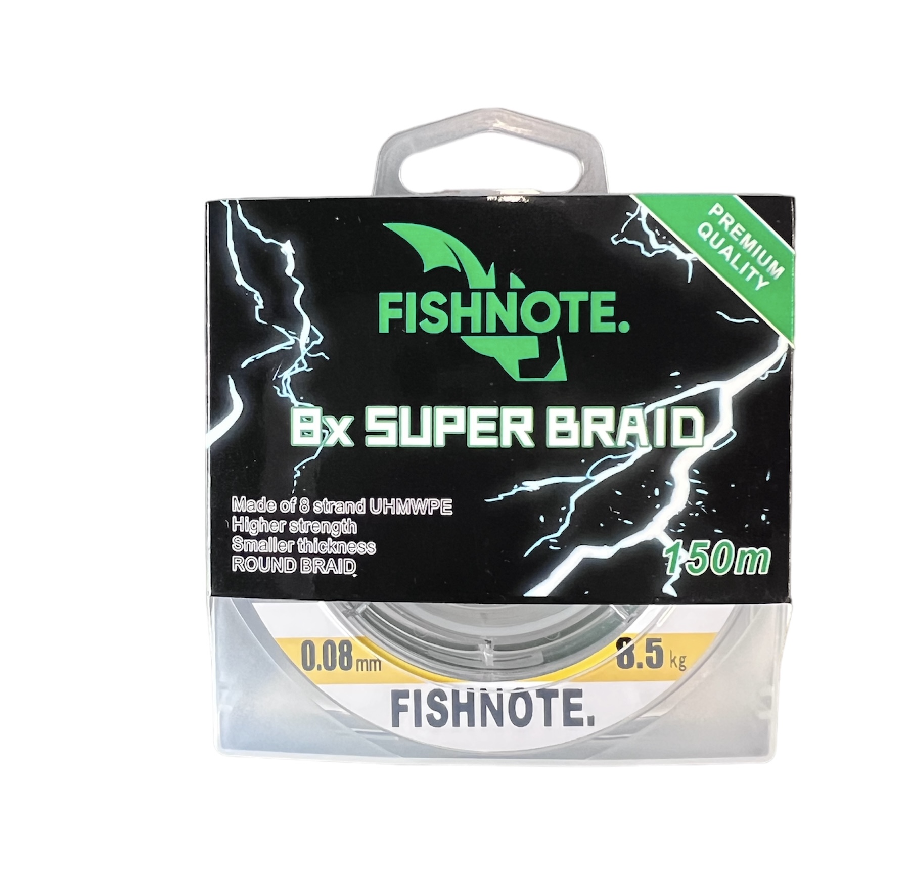Fishnote 8x Super Braid Premium 0,08mm - 150m Fiskenet