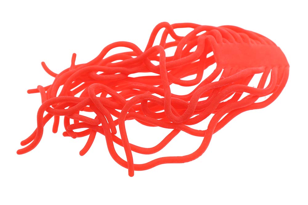 Sili Squirmy Wormy - Rød Gummibait til Fiskeri