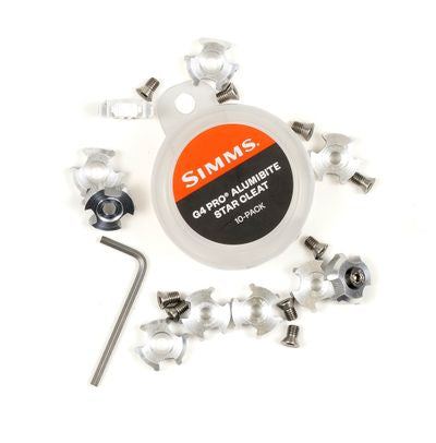 Simms G4 Pro Alumibite Star Cleat Studs - 10 Pakke Tilbud