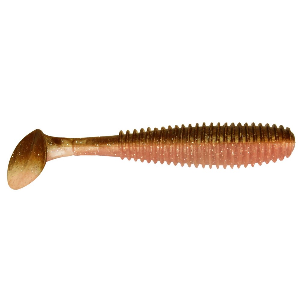 Angel Domäne Gummifisk Canyonizer 2stk - Brown Peach Glitter