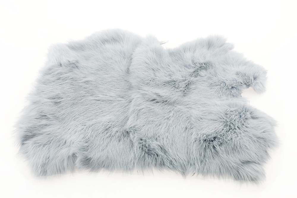 Helt Kanin Skind - Grå til Fantastisk Pris!
