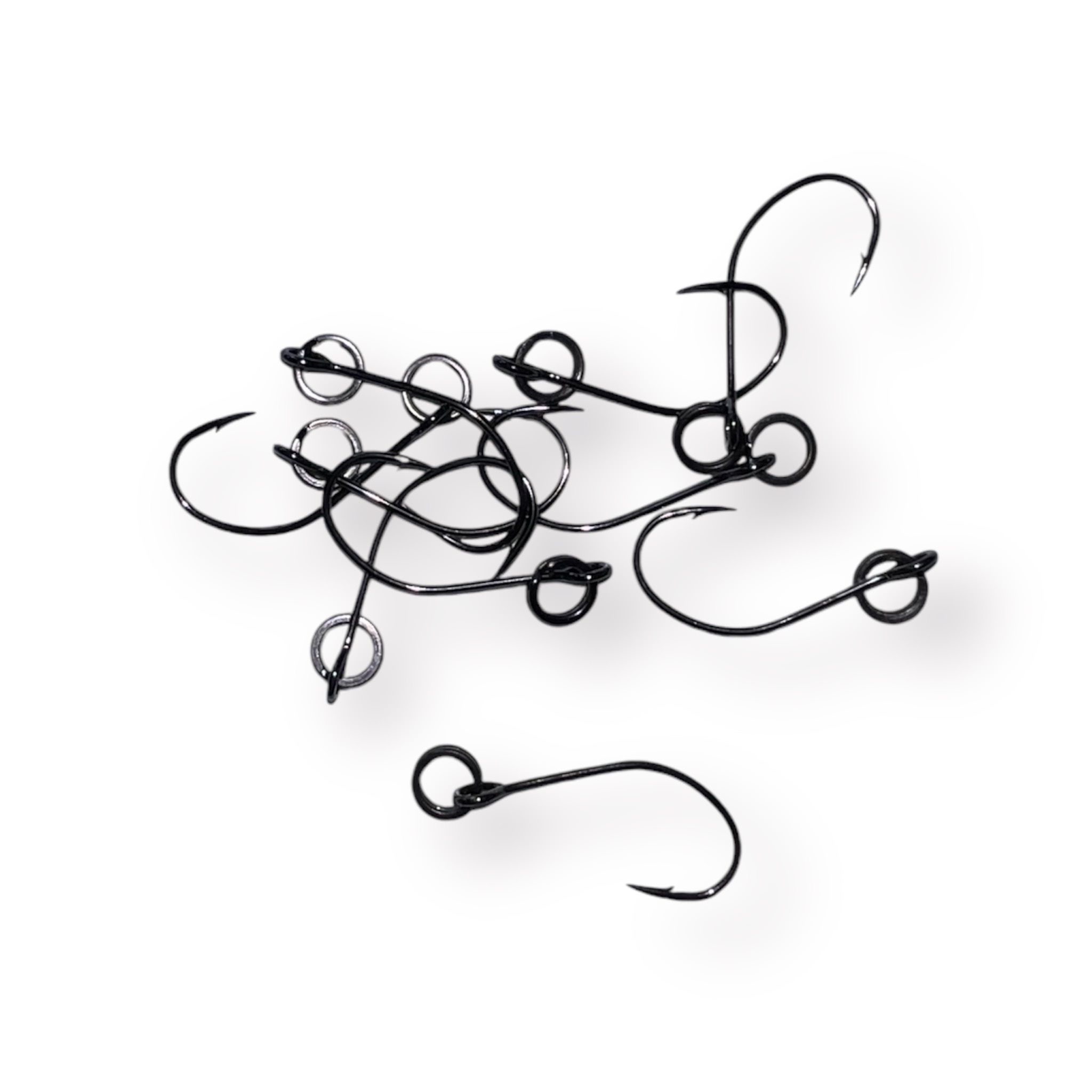 10 Stk Enkelt Kroge med Springring til Fiskeri