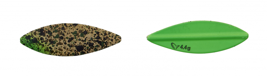 Lt Stickel Blade Rigged Sinking Pellet Gennemløbs Blink Pellet Uv Green 4 4g  4 2 Cm