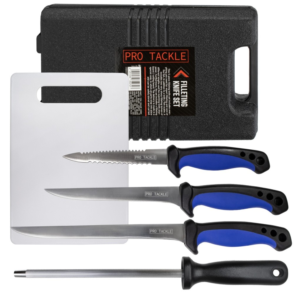 Pro Tackle Filiteringssæt med Fiskekniv - Tilbud!