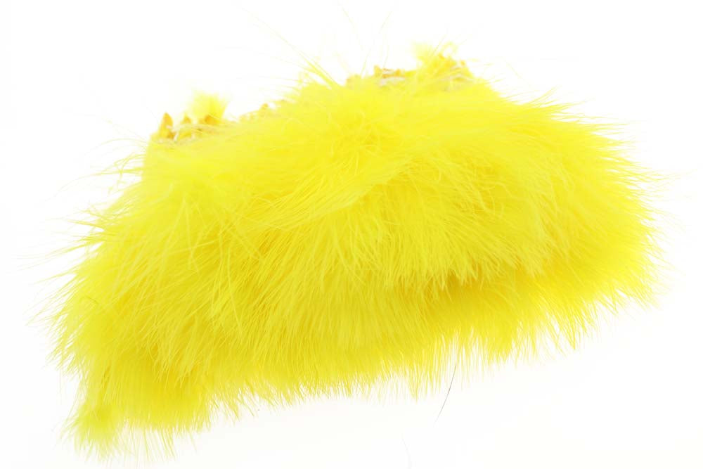Strung Blood Quill Marabou - Gul Fjer til Fluefiskeri