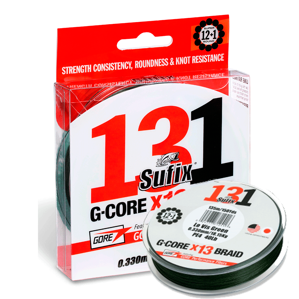 Sufix 131 G Core X13 Fletline 150m - EFTTEX Vinder!