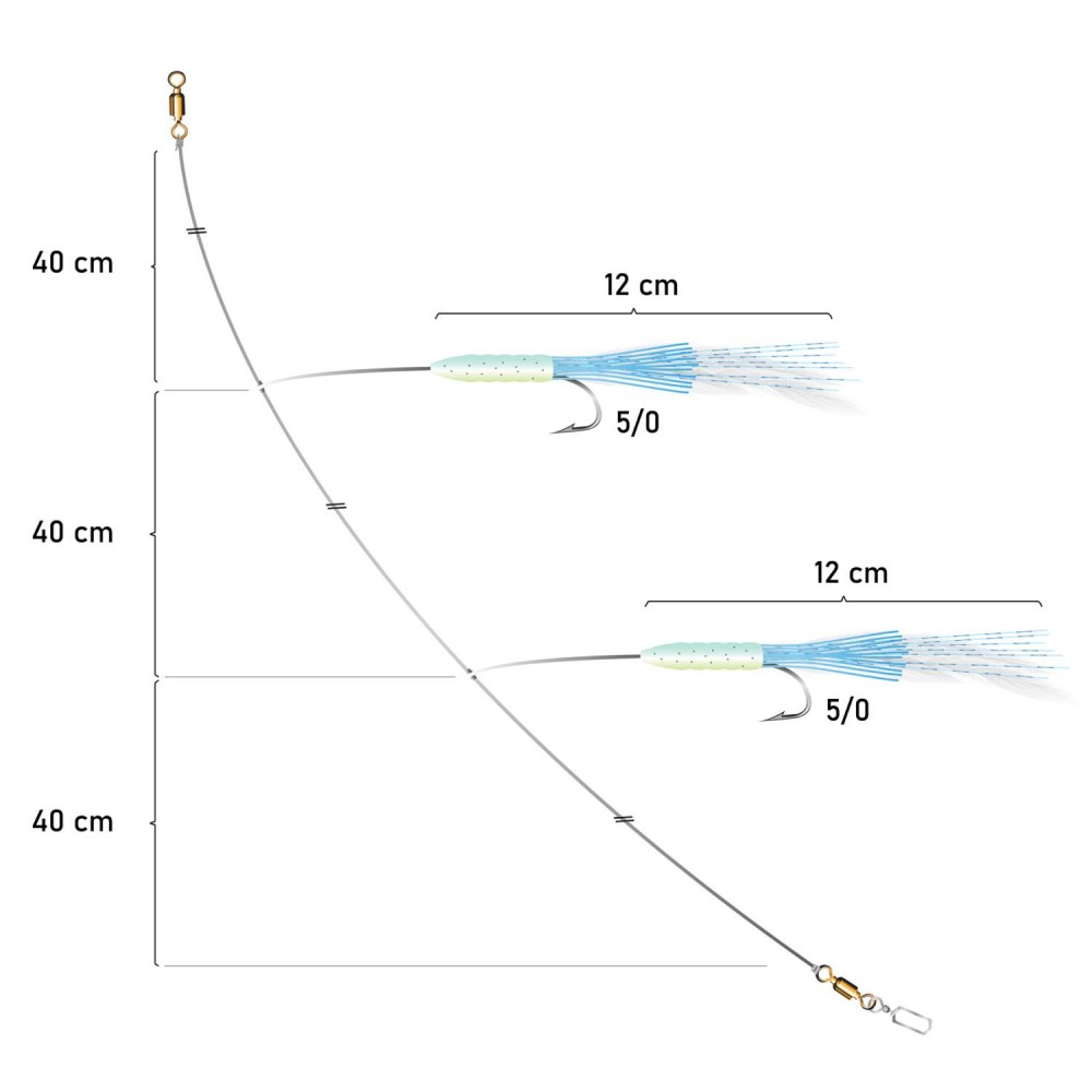 Team Deep Sea Streamer Squid Twins - Torskeforfang Tilbud