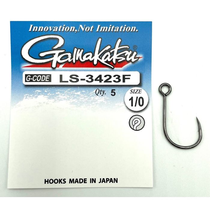 Gamakatsu LS 3423F Fiskekroge - 4 stk i 2/0, 5 stk i 1/0