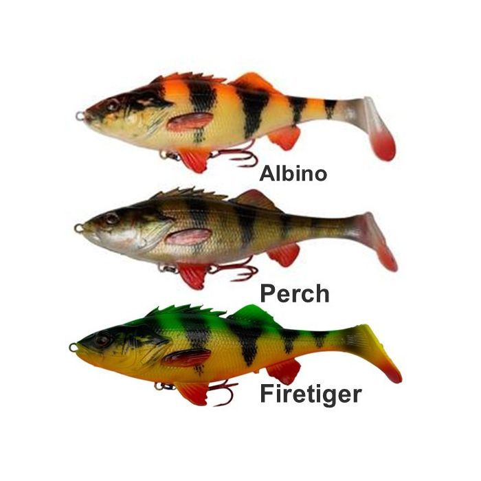 Savage Gear 4D Perch Shad - Albino Fiskebait Tilbud